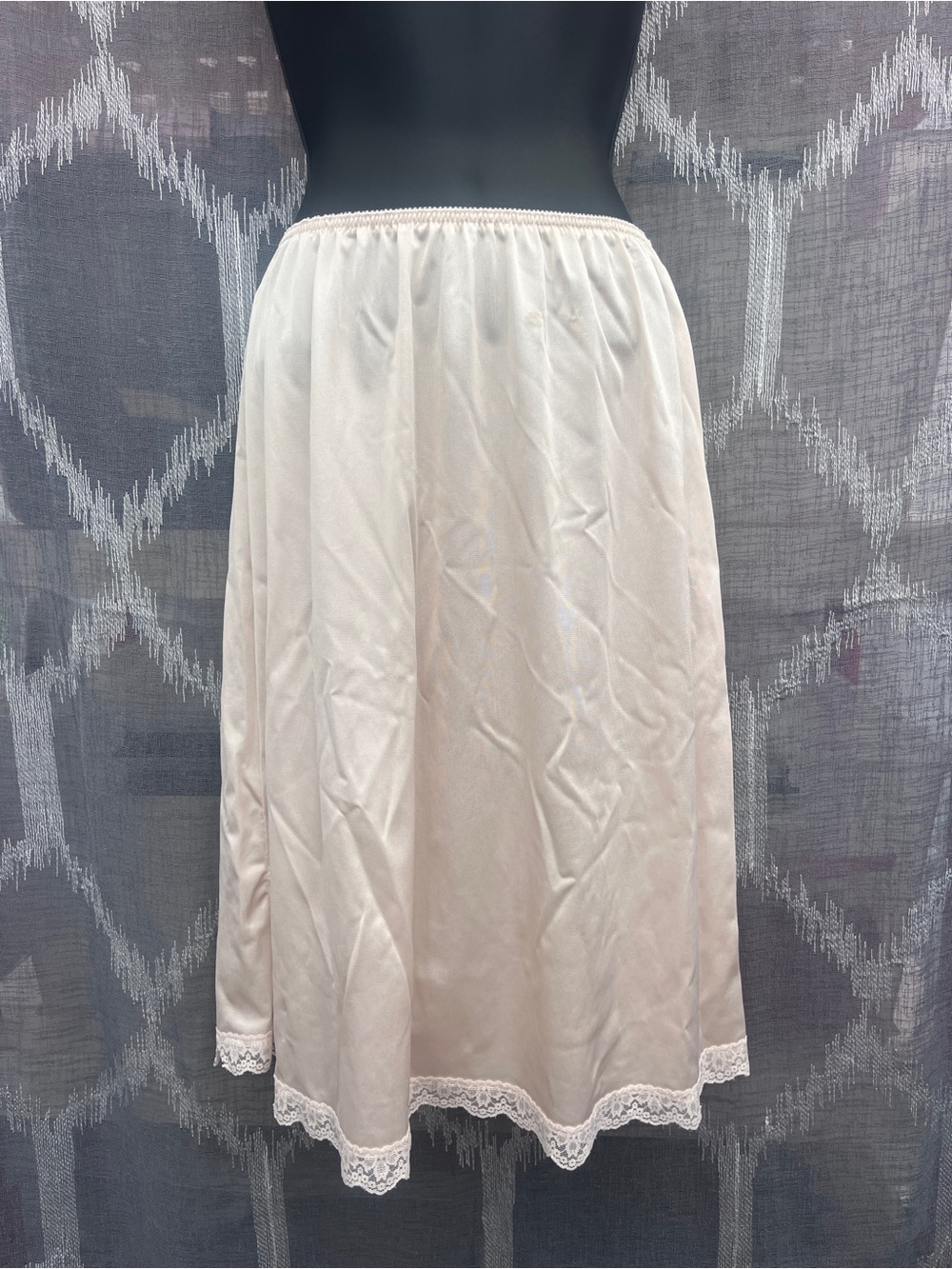 Warner's Ivory Lace-Trim A-Line Half Slip Vintage